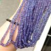 13 inch natural beads strand of 2.5-3mm faceted round tanzanite gemstone beads for DIY jewelry - necklace, bracelet, earring, ring. view 2