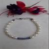 JEWELZ tanzanite,december birthday, pearl bracelet,june birthday, december birthstone,birthday gift,gift for her,silver jewellery,tanzanite jewelry 5-10mm view 2