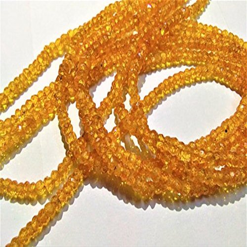 13 inch natural beads strand of 3.5-4mm faceted rondelle spessartine garnet gemstone beads for DIY jewelry - necklace, bracelet, earring, ring.