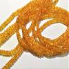 13 inch natural beads strand of 3.5-4mm faceted rondelle spessartine garnet gemstone beads for DIY jewelry - necklace, bracelet, earring, ring. view 1