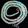 natural gem stone ethiopian opal smooth rondelle beads necklace top multi fire 16.5 inches 2.5 to 8 mm view 1