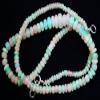 natural gem stone ethiopian opal smooth rondelle beads necklace top multi fire 16.5 inches 2.5 to 8 mm view 2