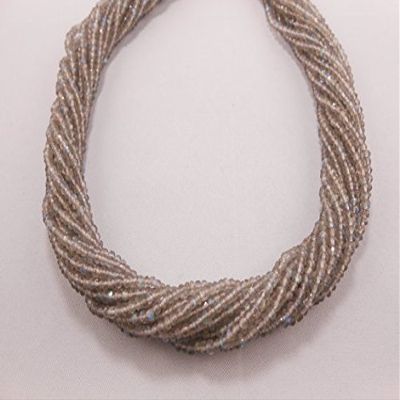 5 strands lot, fine labradorite faceted rondelle 2.5 mm full 14" blue flash strand