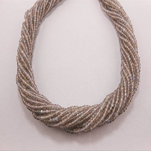 5 strands lot, fine labradorite faceted rondelle 2.5 mm full 14" blue flash strand