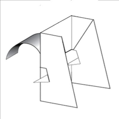 Double-Wing Easel w Peel and Stick, 6" Tall x 2-1/2" Wide, White Text Board: 36 pt - Pack of 50 EASELS