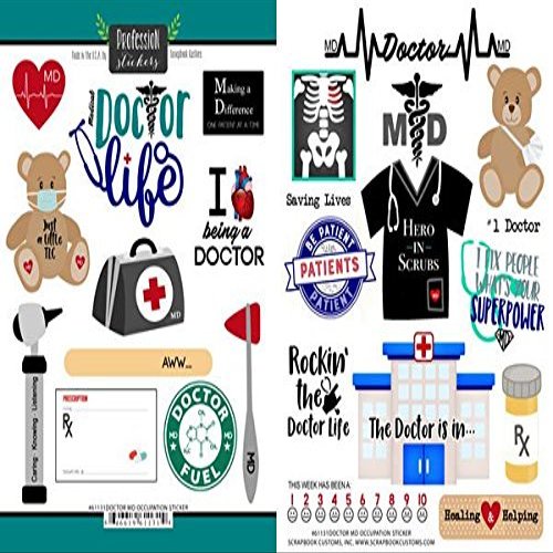 Doctor MD Occupation Scrapbook Stickers (61131)