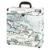 Victrola Collector Record Storage Case Holds 30+ Vinyl Turntable Records, Heavy-Duty Hardware, Hinges, & Smart Metal Corners, Portable with Easy-Carry Handle (Retro Map) view 3