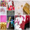 Crafasso 12" x 12" 300gms Heavy & Premium Glitter cardstock, 15 Sheets, Purple view 2