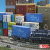 Z gauge Z Show Tea Container Wagon Blue SA006 1 Railway Train Wagon view 3