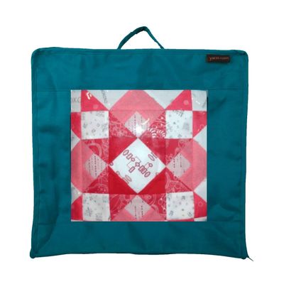 Yazzii Quilt Block Showcase Bag - Portable Storage Bag Organizer - Multipurpose Storage Organizer for Sewing Projects, Fabric Pieces, Quilt Blocks, Appliques, Stitcheries & More.-Aqua