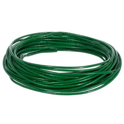 Craft County 2mm Round Leather Cord 5, 10, 25 or 50 Yards or 328 Feet (Light Green, 5 Yards)