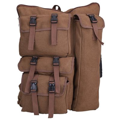 Walfront Art Portfolio Artist Backpack Coffee Canvas Artist Portfolio Carry Case Storage Backpack, Art Supply Tote Bag with Handheld Strap Multi-functional Sketching Drawing Painting Portfolio, 4K