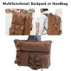 Walfront Art Portfolio Artist Backpack Coffee Canvas Artist Portfolio Carry Case Storage Backpack, Art Supply Tote Bag with Handheld Strap Multi-functional Sketching Drawing Painting Portfolio, 4K view 4