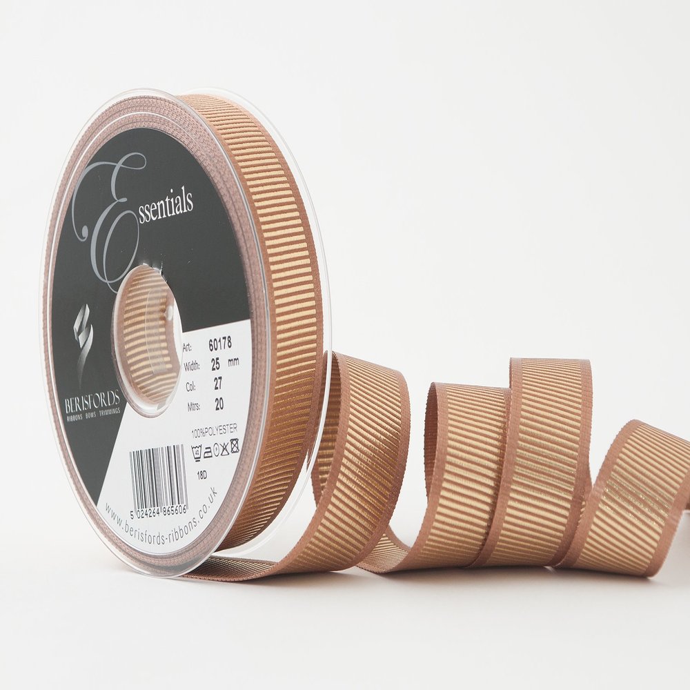 Berisfords Ribbon, Copper, 25 mm