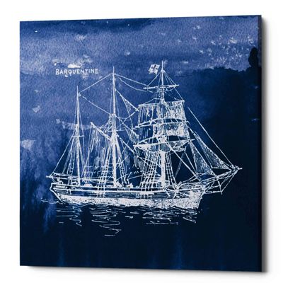 Epic Graffiti 'Sailing Ships III' by Wild Apple Portfolio, Canvas Wall Art, 26"x26"