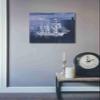Epic Graffiti 'Sailing Ships III' by Wild Apple Portfolio, Canvas Wall Art, 18"x18" view 2