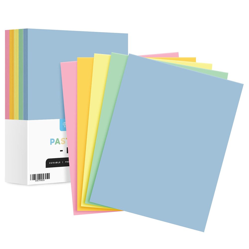 Pastel Color Paper, 8.5 x 11" Multi-Color Bulk Paper for Spring & Easter Greetings, Art & Crafts, Invitations | Regular 20lb Bond | 80 Blue, 80 Pink, 80 Green, 80 Canary, 80 Goldenrod (400 Total)