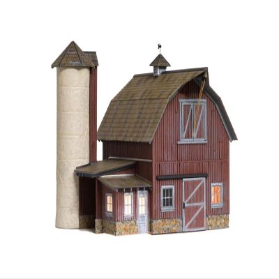 Woodland Scenics BR5865 Old Weathered Barn Built & Ready Kit, O Scale