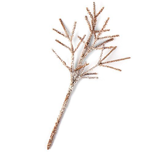 Factory Direct Craft Artificial Snowy Brown Pine Branch | for Indoor Decor