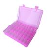 Magik 2-4 Pack Plastic Storage Case Box Jewelry Earring DIY Making Tool Containers 24 Grids Removable Dividers (24 Compartments) (4 Pack, Pink) view 4