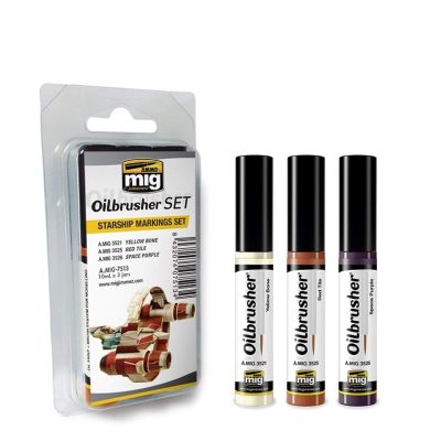 Ammo MIG-7513 Starship Markings Oilbrushers Set, Multicolour