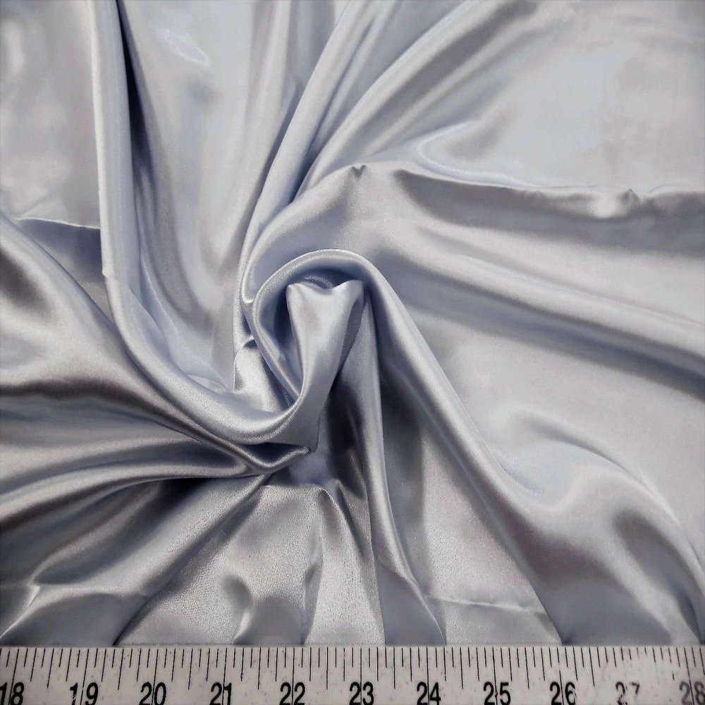 100 Yard Lot Discount Fabric Charmeuse Silky Bridal Satin Apparel Silver CS15