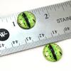 14mm Grunge Dragon Eyes Green Glass Covered Cabochons for Fantasy Doll Taxidermy Sculptures or Jewelry Making Crafts view 2