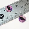 14mm Glass Eyes Sparkling Pink Dragon or Cat Covered Cabochons for Fantasy Art Doll Taxidermy Sculptures or Jewelry Making Crafts Fairy Tale view 2