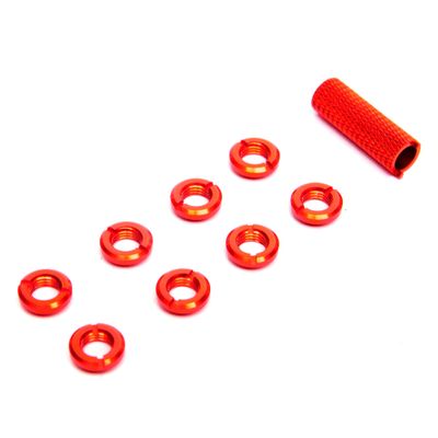 Spektrum Radio Red Switch Nuts (8) & Wrench, SPMA1301