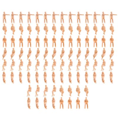 szzijia 100pcs Unpainted Figures Seated Passenger O Scale Sand Table Layout Accs (1:87)