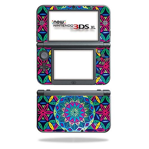 MightySkins Skin Compatible with Nintendo New 3DS XL (2015) - Geo Garden | Protective, Durable, and Unique Vinyl Decal wrap Cover | Easy to Apply, Remove, and Change Styles | Made in The USA