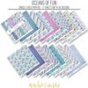 Die Cuts & Paper Set - Oceans of Fun - by Miss Kate Cuttables - 16 Single - Sided 12"x12" Premium Specialty Paper Sheets & Over 60 Coordinating Die Cuts view 4