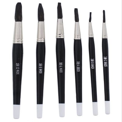 Andrew Mack Brush AM169-0-10 Series 169 Blue Squirrel and Black Synthetic Mix Quill Sizes 0-10 Pinstriping Brushes
