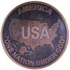 1 oz .999 Pure Copper Round/Challenge Coin w/Black Patina (U.S.A. - One Nation Under God) view 1