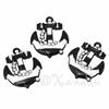 Wholesale Charms Anchor Nautical Wholesale Black Enamel Rhinestone Pendants Jewelry Making Supply Pendant Bracelet DIY Crafting (10) view 1