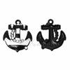 Wholesale Charms Anchor Nautical Wholesale Black Enamel Rhinestone Pendants Jewelry Making Supply Pendant Bracelet DIY Crafting (10) view 3