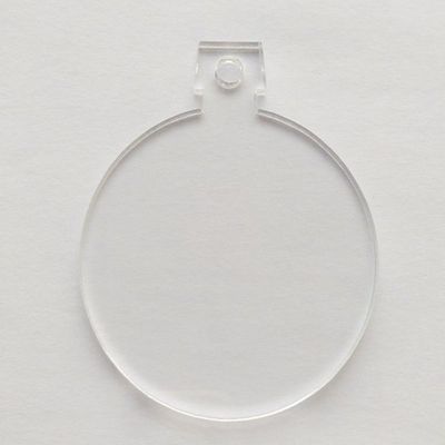 10PCS of Acrylic Christmas Ornaments Keychain Blanks,Laser Cut Key Chains, Blank Round Soto (3.5")