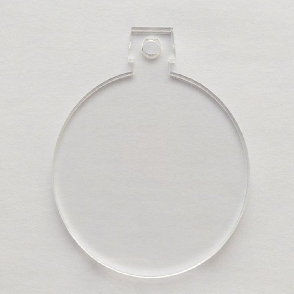 10PCS of Acrylic Christmas Ornaments Keychain Blanks,Laser Cut Key Chains, Blank Round Soto (3.5")