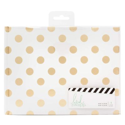 Heidi Swapp Album Storyline-Mini-Wire-O-Gold Dot-32 Sheets