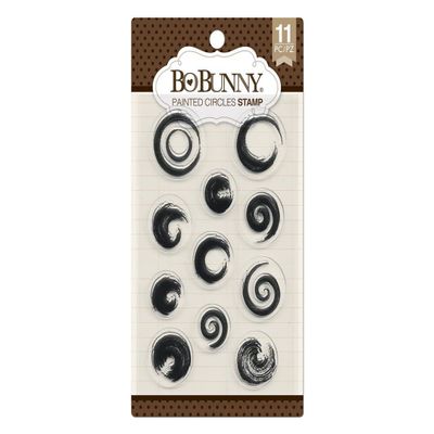 Bo Bunny Painted Circles Stamp, Multicolor