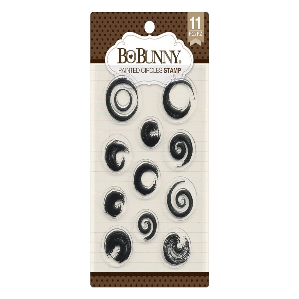 Bo Bunny Painted Circles Stamp, Multicolor