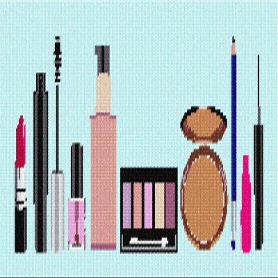 Pepita Needlepoint Canvas: My Makeup, 16" x 7"