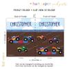 Monster Truck Pocket Folder Gift Name Back to School Supplies Teacher Office Birthday Girl Kids Custom Personalized Custom view 4