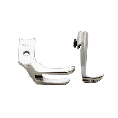 TOP-SEWING Piping Walking Foot S31 3/8"(Outside Foot) S30 3/8"(Inside Foot) Welting Feed Sets for Singer 111W/211W/211G,CONSEW,JUKI,Seiko,Brother Walking Foot Machine(S32 3/8")