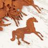Pack of 25 Rusted Metal Horse Cutouts by Factory Direct Craft - Rusty Tin Western Rodeo Cowboy Cowgirl Galloping Horse Shapes for Crafts and DIY Projects view 1