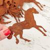 Pack of 25 Rusted Metal Horse Cutouts by Factory Direct Craft - Rusty Tin Western Rodeo Cowboy Cowgirl Galloping Horse Shapes for Crafts and DIY Projects view 2