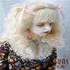 JD187 8-9inch 21-23cm Long Curly Princess Mohair BJD Wigs 1/3 SD Doll Accessories (Blond) view 3