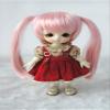 JD152 Angels Pony Doll Wigs 1/6 1/8 1/12 Tiny Doll Wigs Synthetic Mohair Doll Accessories (Pink, 5-6inch) view 1