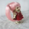 JD152 Angels Pony Doll Wigs 1/6 1/8 1/12 Tiny Doll Wigs Synthetic Mohair Doll Accessories (Pink, 5-6inch) view 2