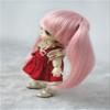 JD152 Angels Pony Doll Wigs 1/6 1/8 1/12 Tiny Doll Wigs Synthetic Mohair Doll Accessories (Pink, 5-6inch) view 3